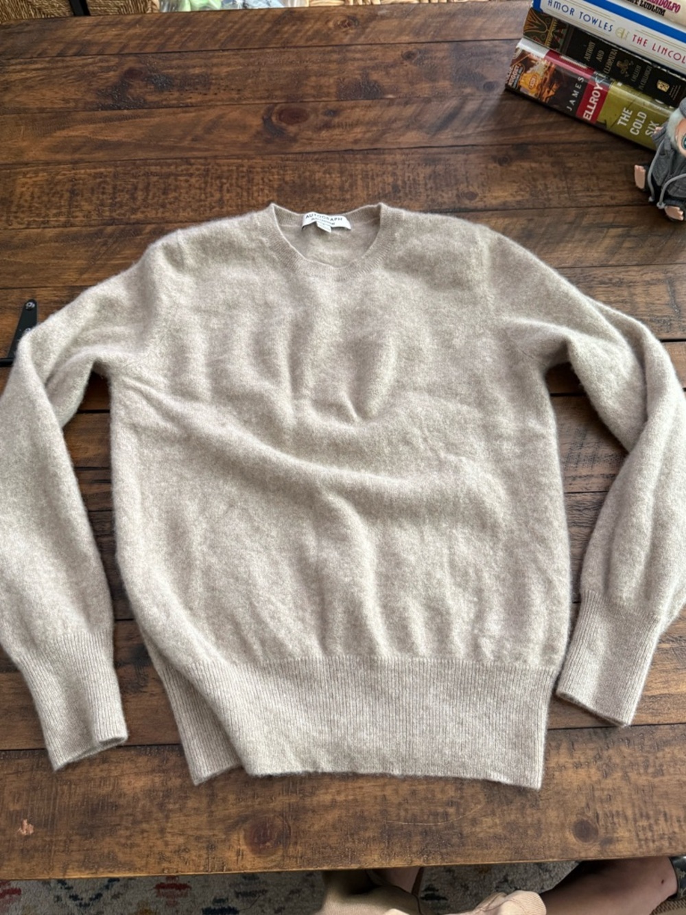 Sz 4 Autograph Women's Crewneck Sweater in Light Taupe